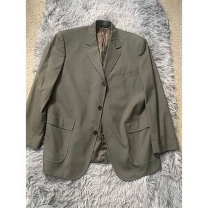 Brooks Brothers Men's Blazer Jacket 40S Medium Short Olive Green 2-Button